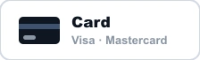 Credit and debit card payments accepted